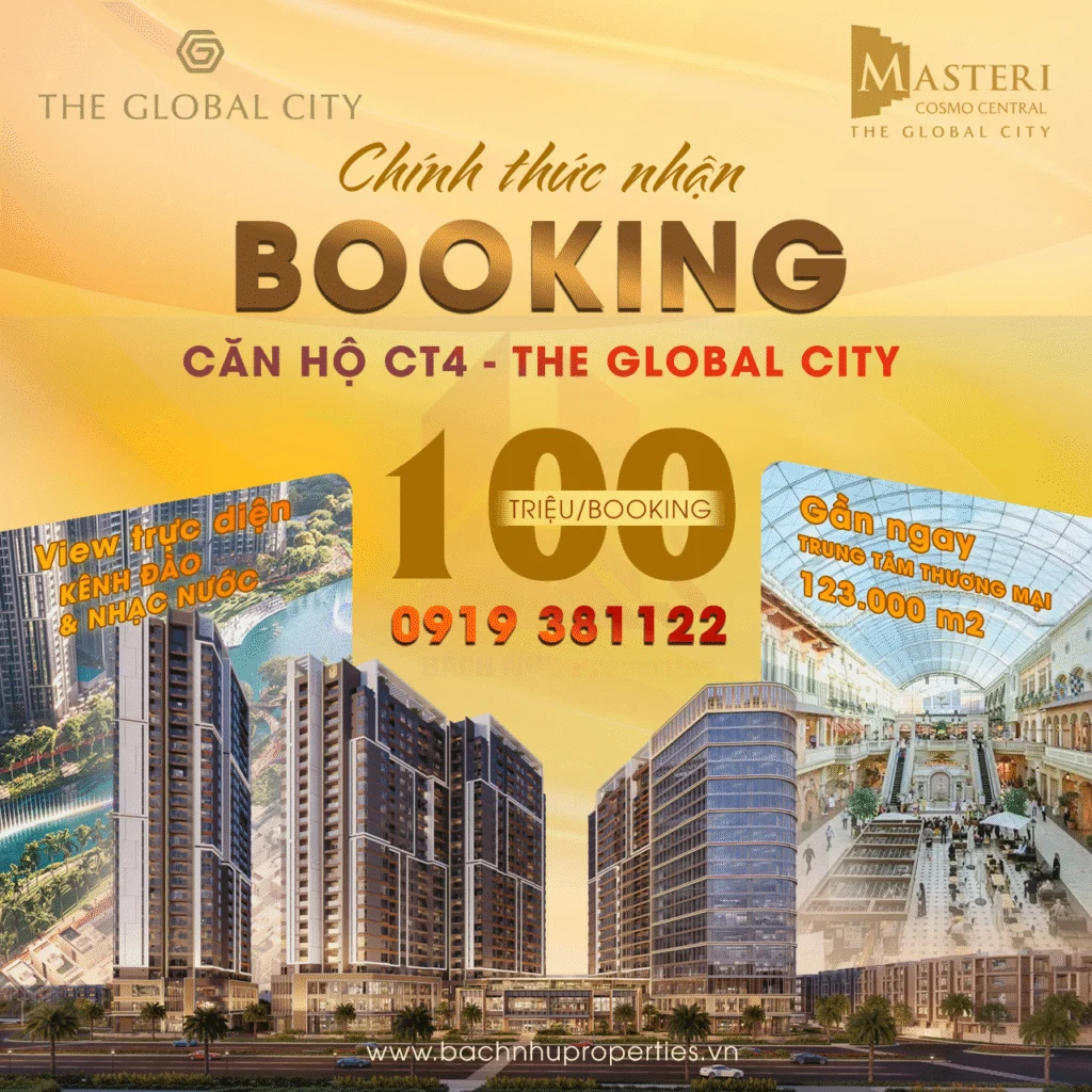 Thông tin Booking Căn Hộ CT4 Masteri The Global City
