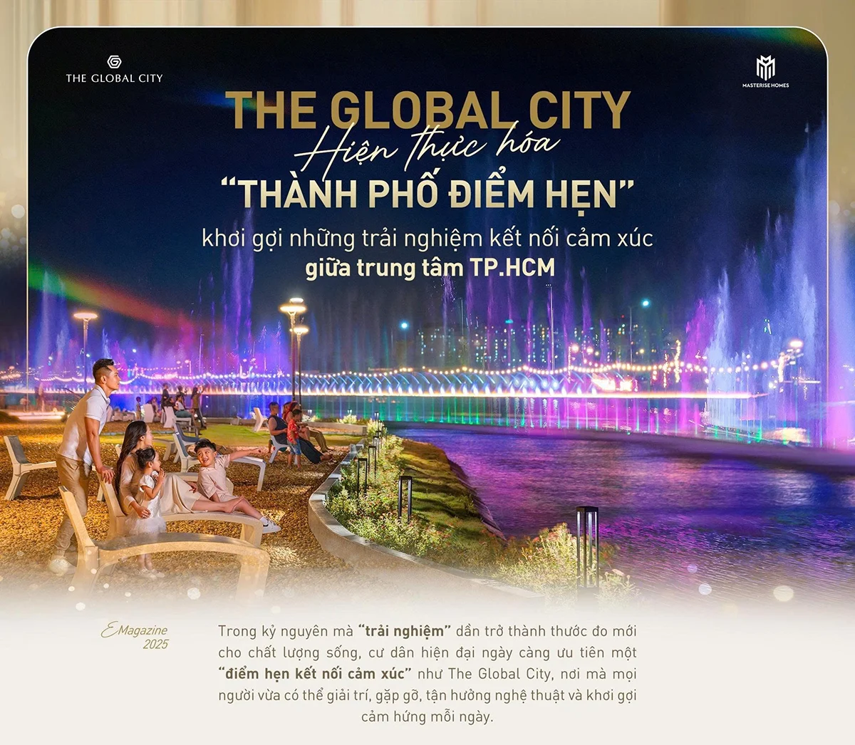kênh nhạc nước ban đêm rực rỡ sắc màu.