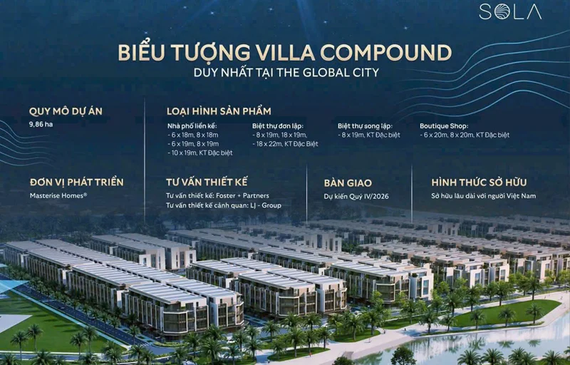 Thông tin chi tiết biệt thự đảo Sola – Biểu tượng sống nghỉ dưỡng giữa lòng The Global City