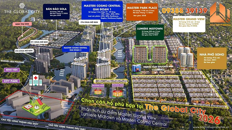 Chọn căn hộ phù hợp tại The Global City - Bách Như Properties