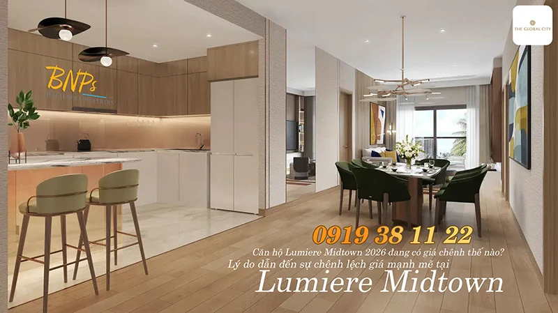 Căn hộ Lumiere Midtown 2026 đang có giá chênh thế nào - Bách Như Properties - BNPs