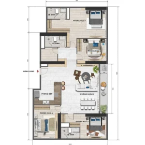 THÔNG TIN MẶT BẰNG CĂN 4 PHÒNG NGỦ THE GLOBAL CITY