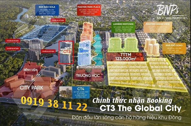 hính thức nhận Booking CT3 The Global City - Bách Như Properties - BNPs