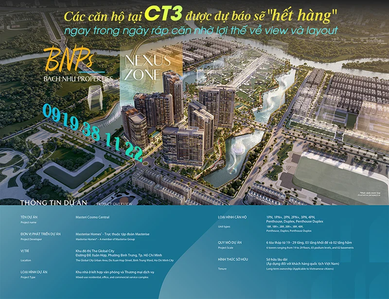 Thông Tin CT3 Nexus Zone The Global City - Bách Như Properties - BNPs