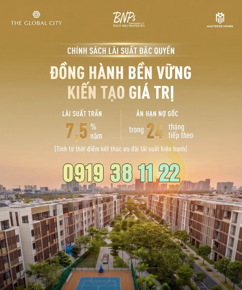 Tổng quan về bối cảnh thị trường và sự ra đời của chính sách mới lãi suất đặc quyền The Global City - Bách Như Propeties - BNPs