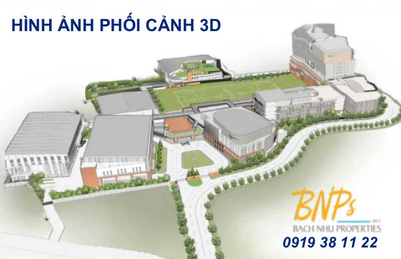 Hình ảnh phối cảnh 3D tham khảo King's College Wimbledon The Global City - Bách Như Propeties - BNPs