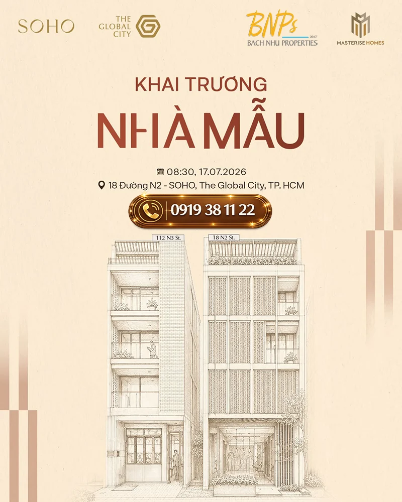khi nào khai trương nhà mẫu SOHO - Bách Như Properties - BNPs