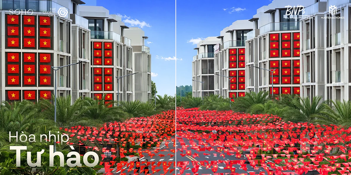 SOHO The Global City chào đón Quốc khánh 2/9 Không gian ngập tràn sắc cờ đỏ rực rỡ - Bách Như Properties - BNP's