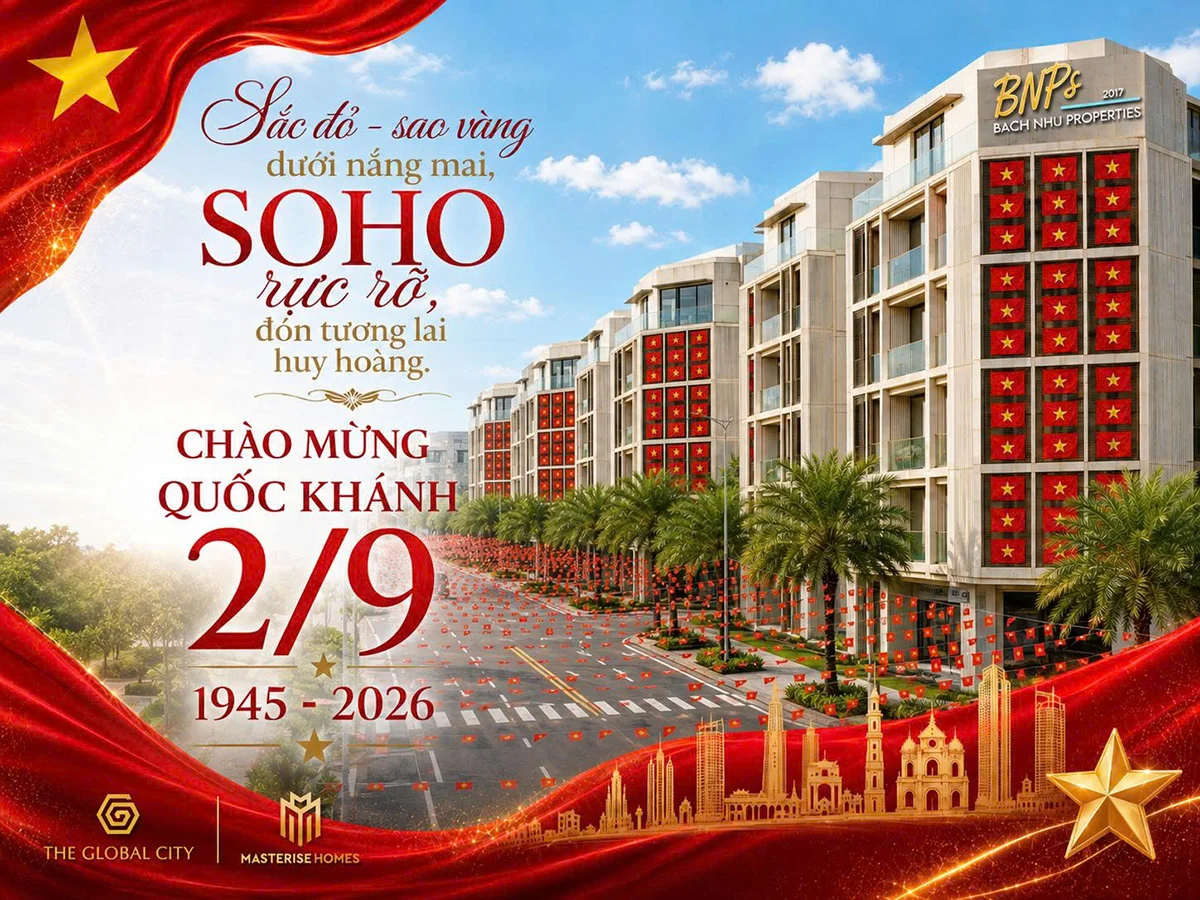 SOHO The Global City chào đón Quốc khánh 2/9 Không gian ngập tràn sắc cờ đỏ rực rỡ - Bách Như Properties - BNP's